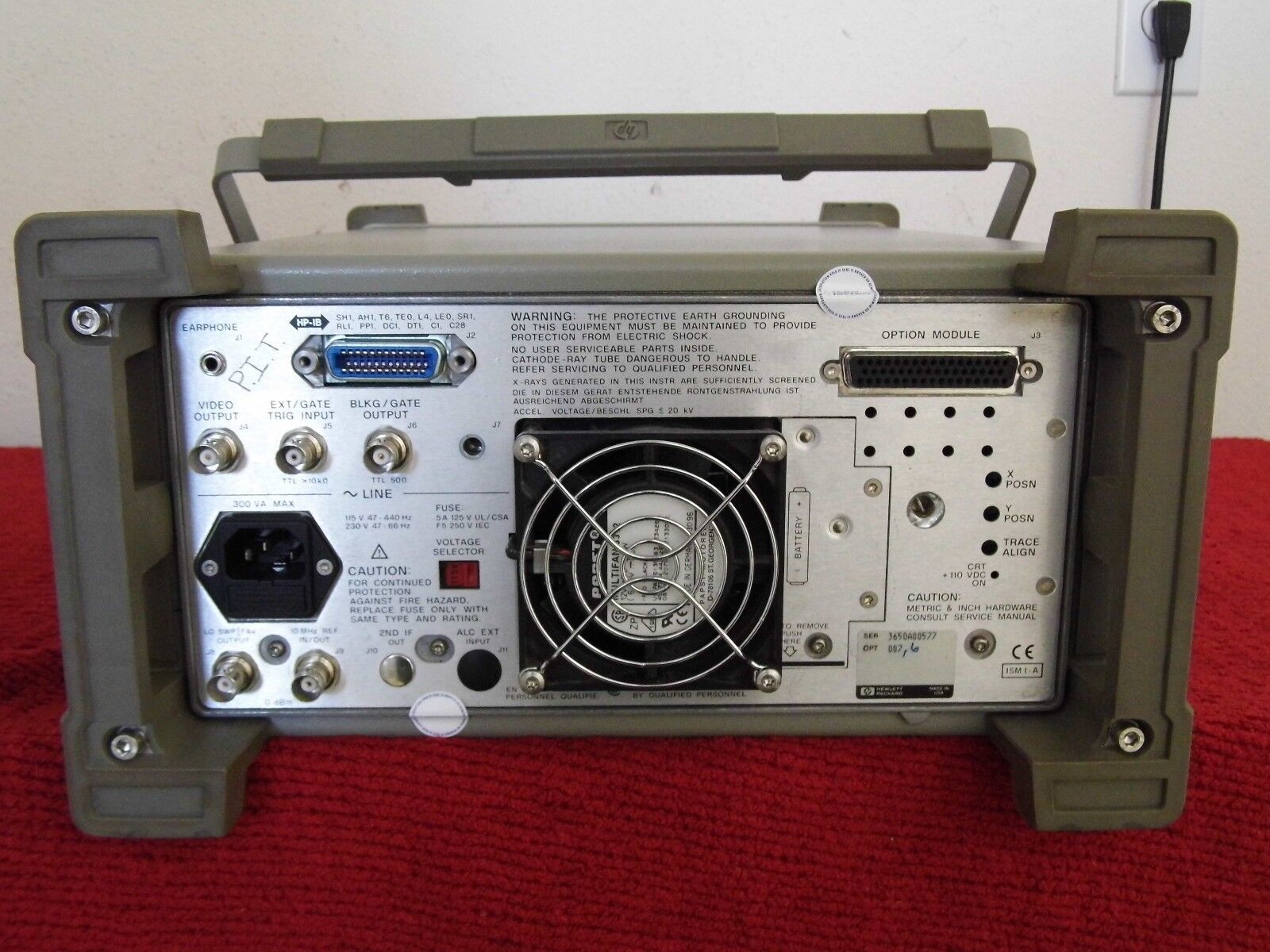 Agilent 8565E opt's 006/007 Spectrum Analyzer, 30Hz to 50GHz NIST w/DATA Agilent 8565E opt's 006/007 Spectrum Analyzer, 30Hz to 50GHz NIST w/DATA